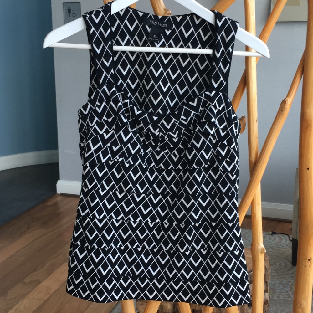 WHBM Ruffle Layer Shell Tank Top